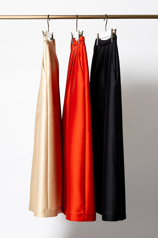 【BLACK & BEIGE Pre-order】Double Cloth Organdie Bloom Pants