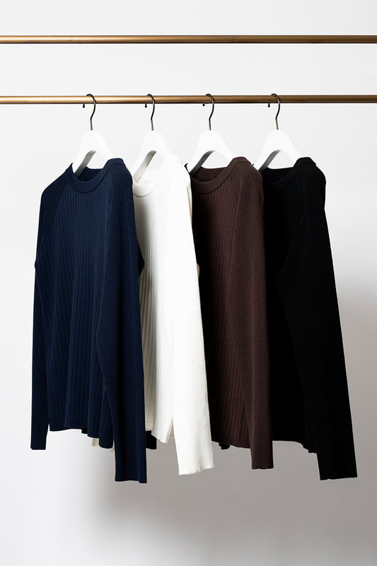 【Restocked】Mixed Rib Knit Pullover