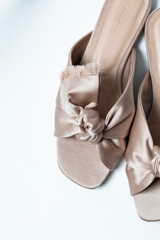 【Limited Stock】Bow Satin Mule