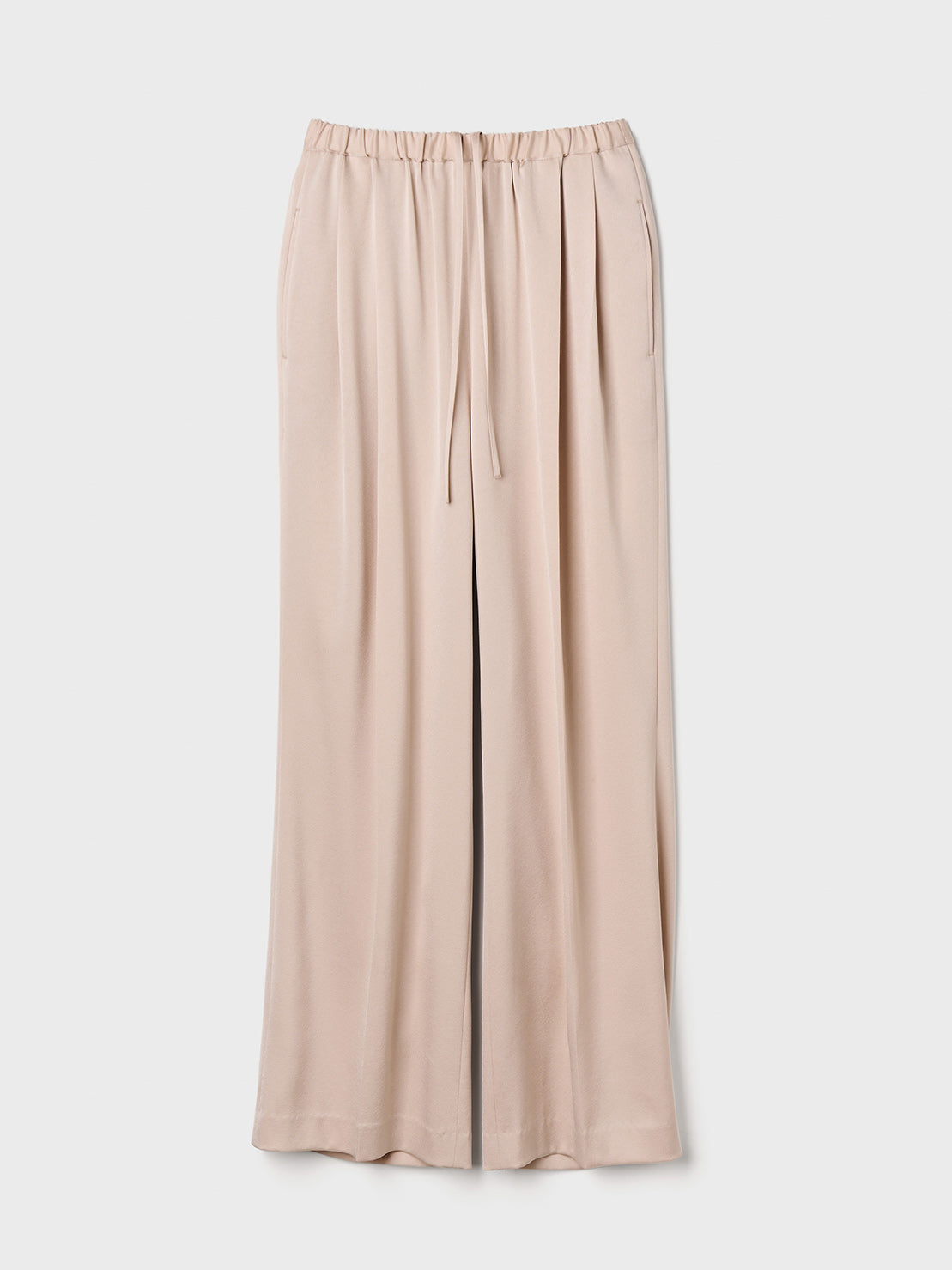 【Limited Stock】 Silky Satin Georgette Tuck Pants