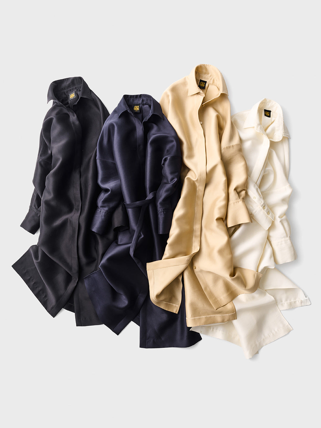 【Limited Stock】 Double Cloth Organdie Shirt Dress Coats