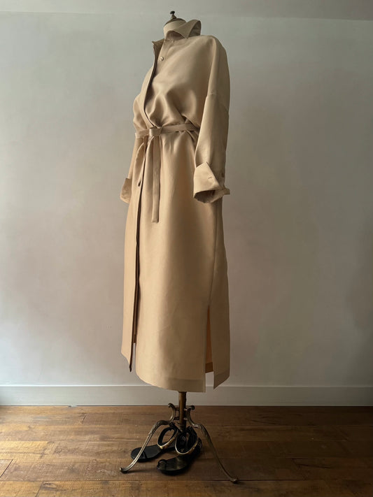【Pre-order】 Double Cloth Organdie Shirt Dress Coats