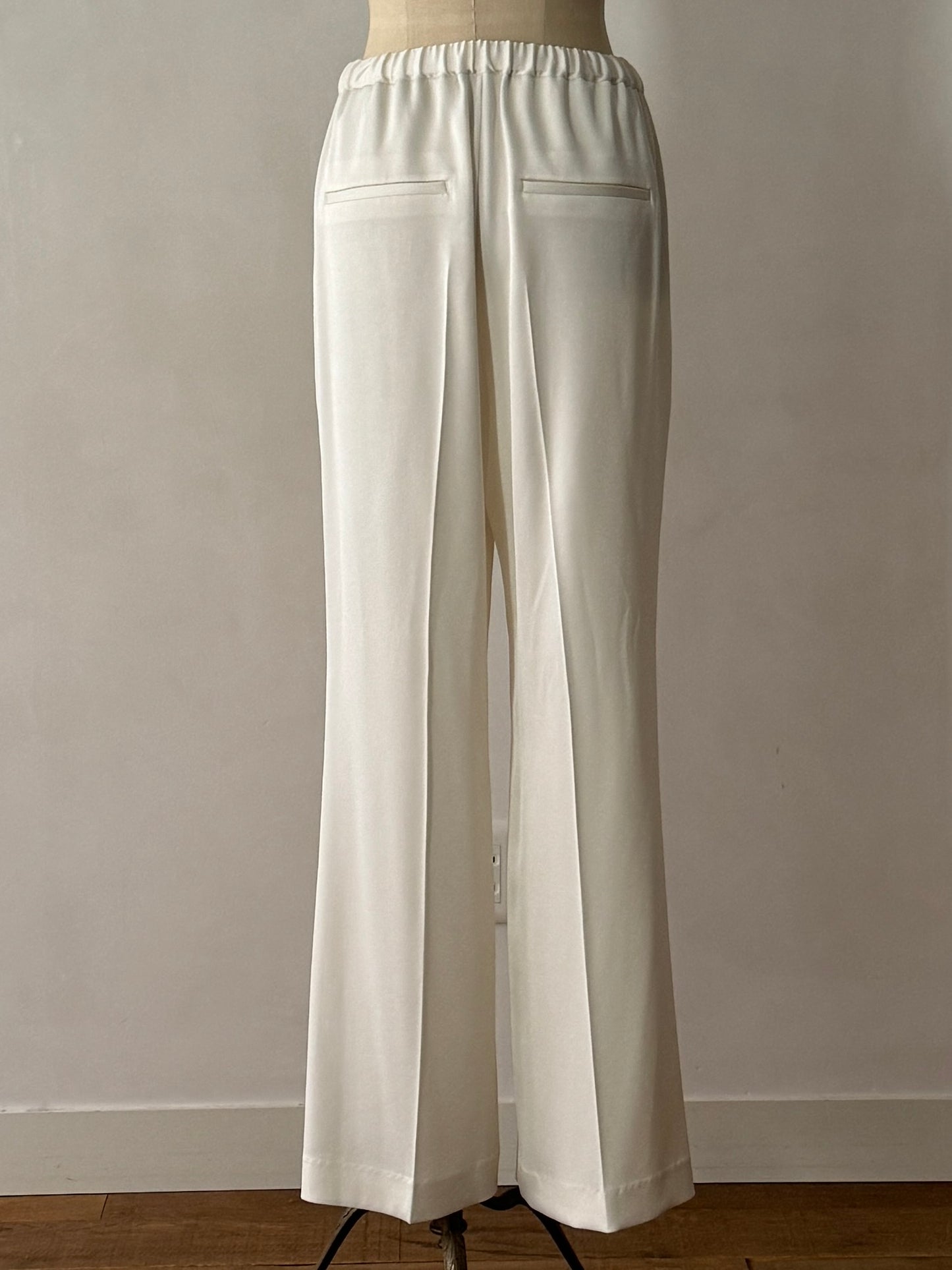 【Limited Stock】 Silky Satin Georgette Tuck Pants