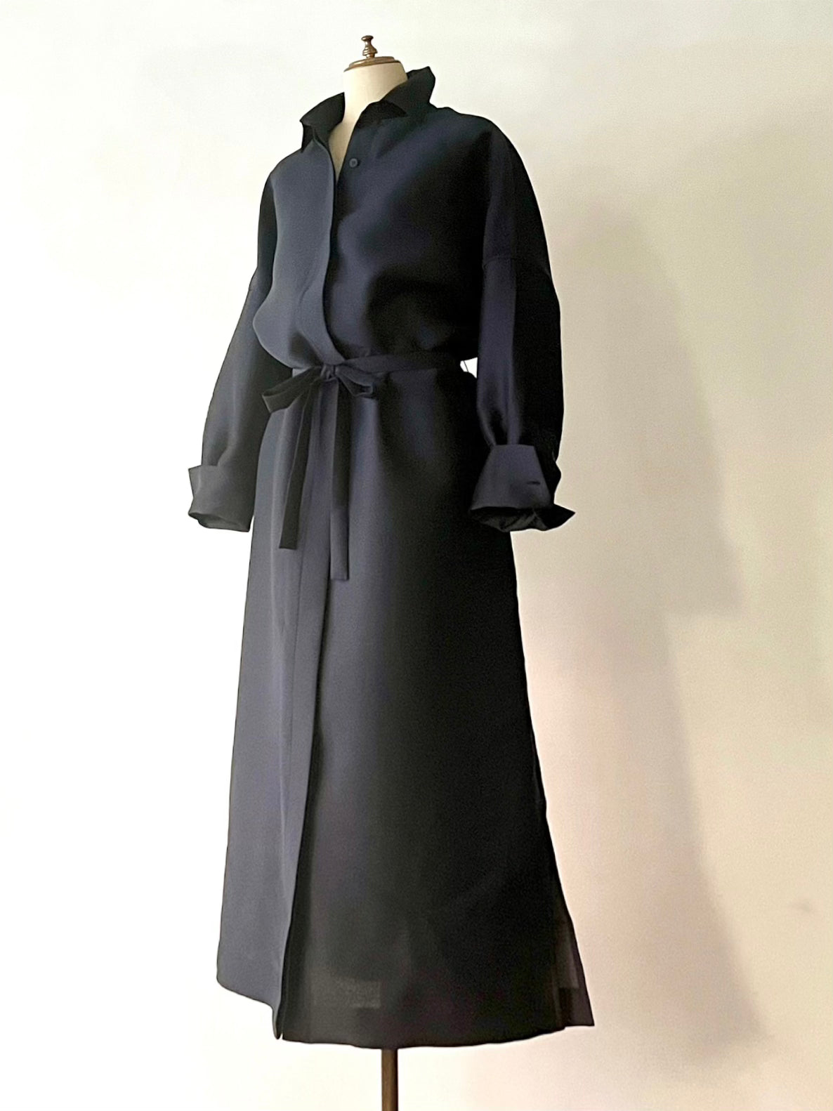 【Limited Stock】 Double Cloth Organdie Shirt Dress Coats