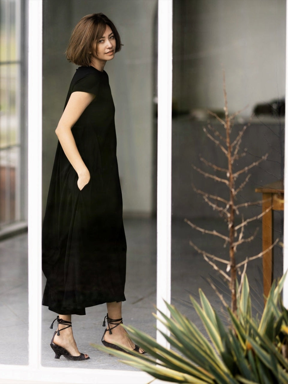 【Limited Stock】Backdrape Dress (Black)