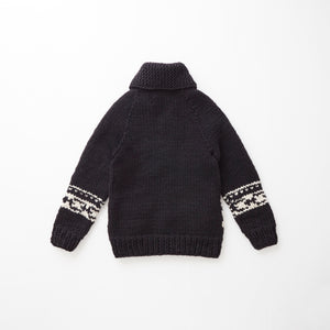 e&c.53f Lily Zip Up Sweater (Black x Ivory)
