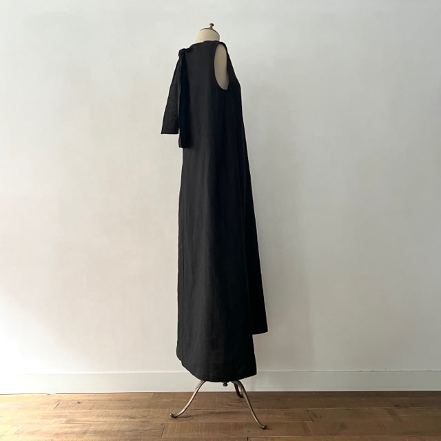 【Restock】French Linen Back Ribbon Dress