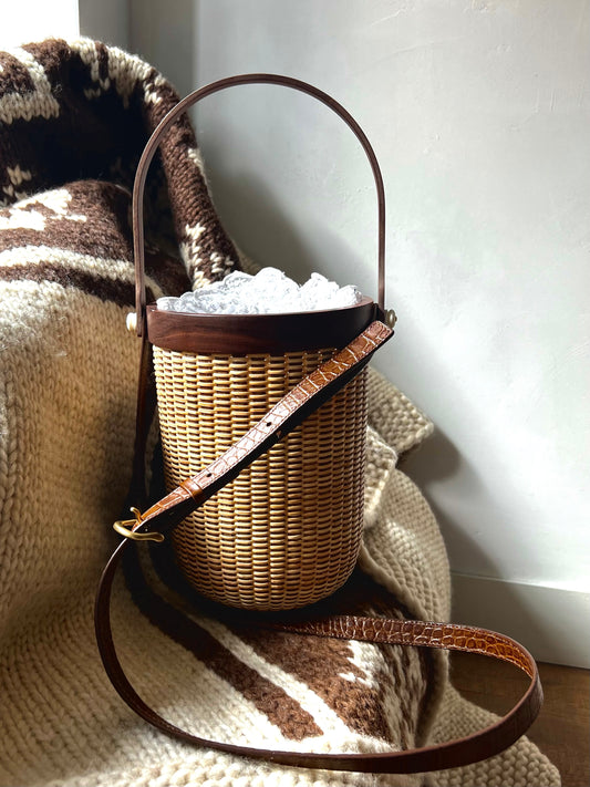 【By Order】Nantucket Open Basket With Strap 〈WALNUT〉