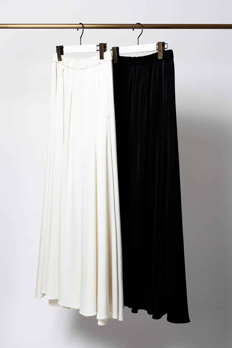 【Limited Stock】  Silky Satin Georgette Maxi Gather Skirt