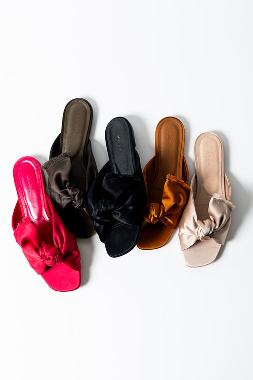 Bow Satin Mule