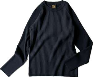 Mixed Rib Knit Pullover