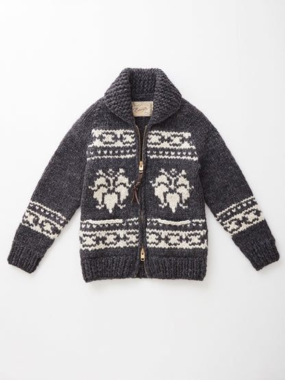 【Limited Stock】e&c.53g Lily Zip Up Sweater (Charcoal x Ivory)