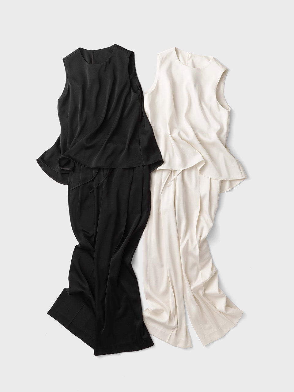 NEW】Silky Satin Georgette Tuck Pants – edit & co.