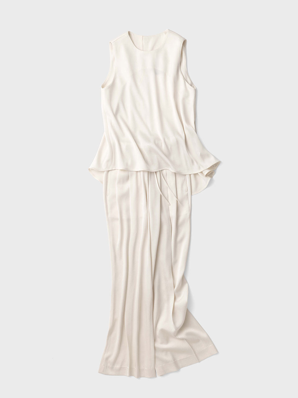 【Pre-order】　Silky Satin Georgette Shell Tops