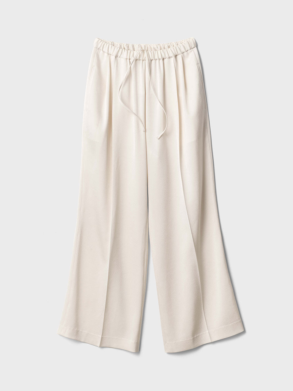 【Pre-order】　Silky Satin Georgette Tuck Pants
