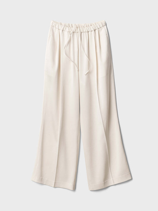 【Pre-order】　Silky Satin Georgette Tuck Pants