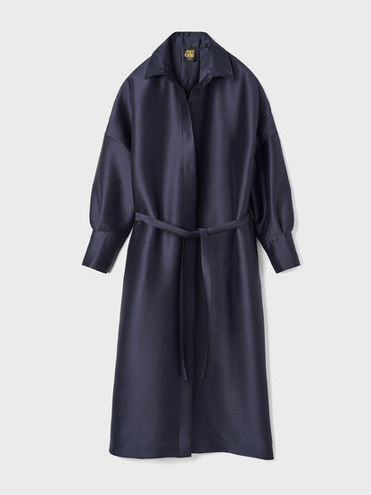 【Limited Stock】 Double Cloth Organdie Shirt Dress Coats