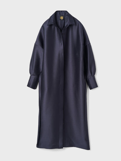 【Limited Stock】 Double Cloth Organdie Shirt Dress Coats