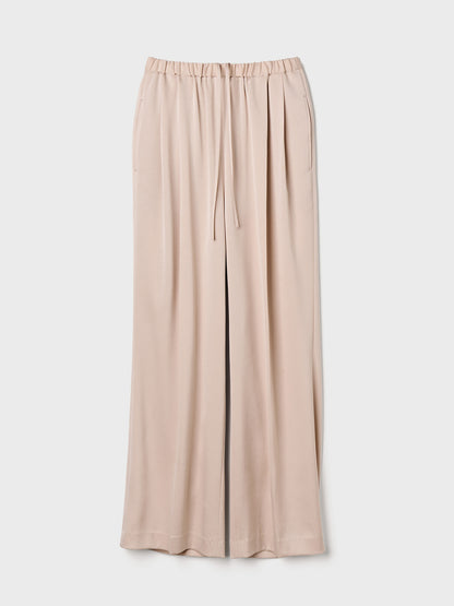【Limited Stock】 Silky Satin Georgette Tuck Pants