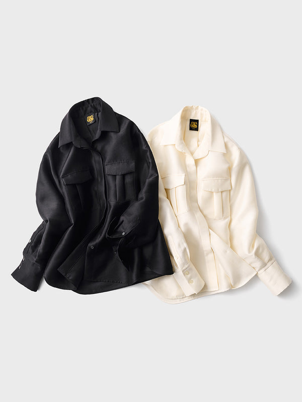 Double Cloth Organdie Shirts Jacket
