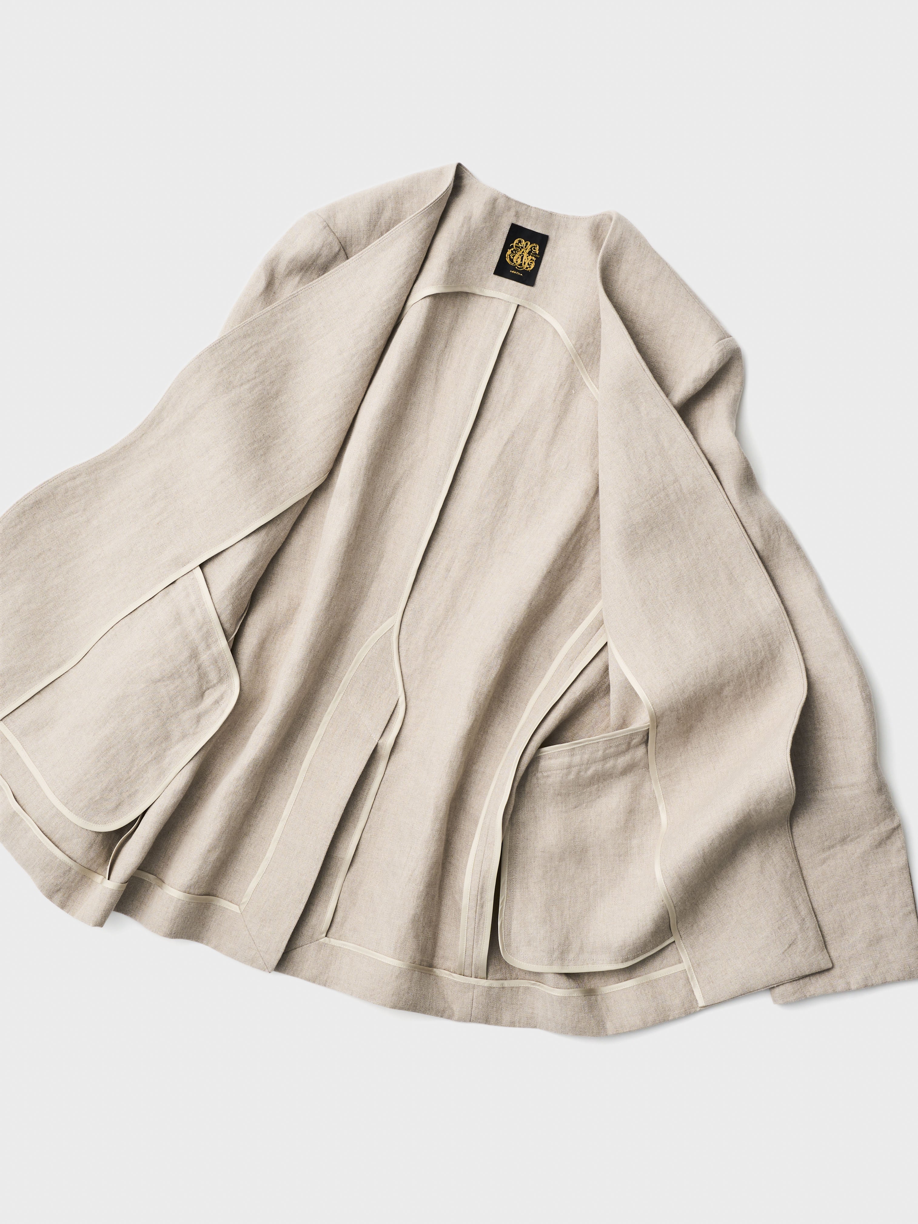 Pre-order】French Linen Collarless Jacket – edit & co.