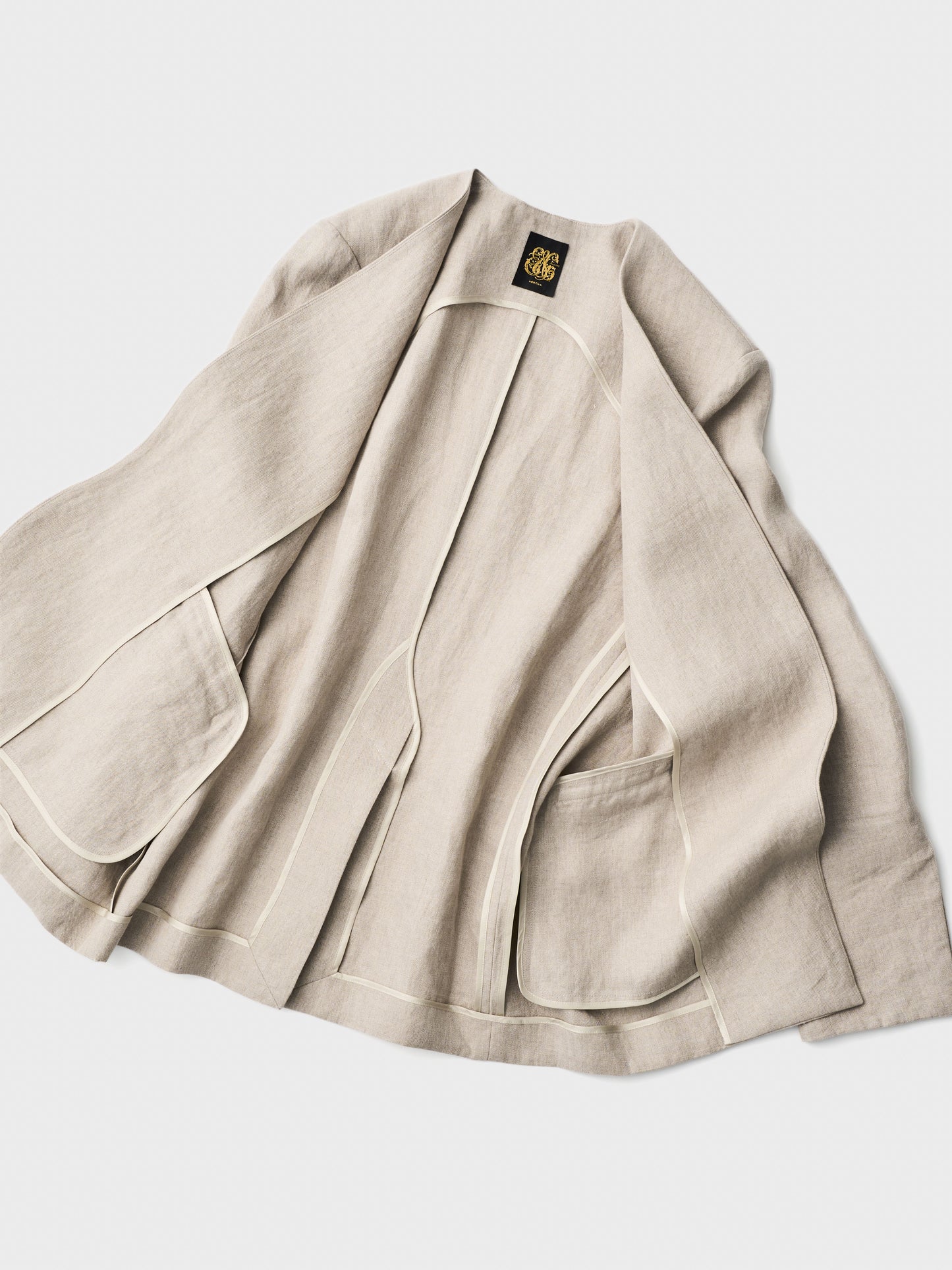 【Pre-order】French Linen Collarless Jacket