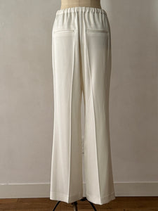 *New e&c.PR0412　Silky Satin Georgette Tuck Pants