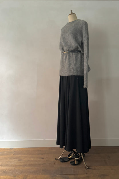 【Limited Stock】  Silky Satin Georgette Maxi Gather Skirt