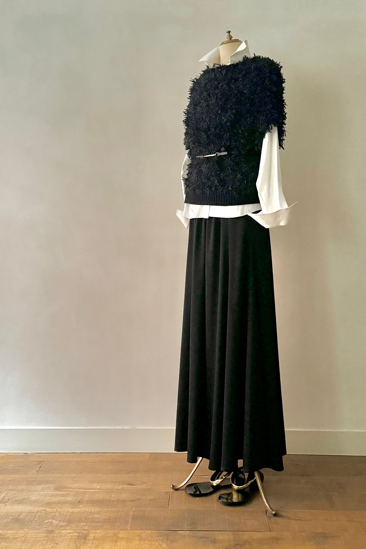 【Limited Stock】  Silky Satin Georgette Maxi Gather Skirt