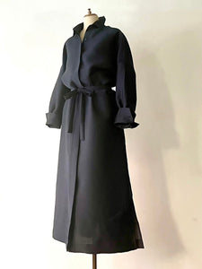 【BLACK/WHITE残りわずか 】Double Cloth Organdie Shirt Dress Coats