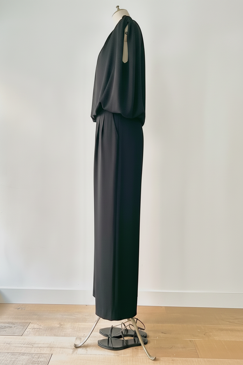 【NEW】Satin Georgette Sideline Drawstring Pants