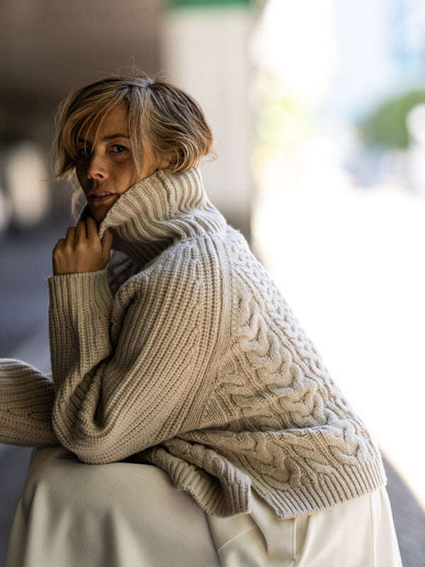 【Limited Stock】Mixed Cable Aran Sweater