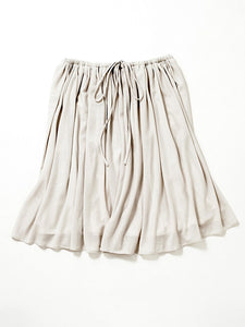 【 Last 1】 Knee Length Flared Skirt (Pale Gray)