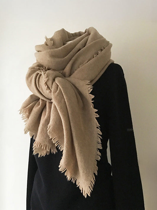 * Restock Fluffy Cashmere Stole (Natural Beige)