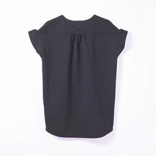 Load image into Gallery viewer, Frill Sleeve Tops (Navy)