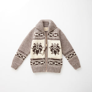 *受注販売 e&c.53a Lily Zip Up Sweater Tricolor (Seal Beige x Dark Sand x Ivory)