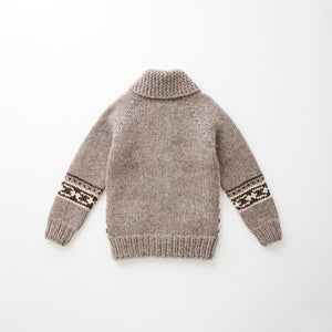 e &amp; c.53a Lily Zip Up Sweater Tricolor (Natural Brown)