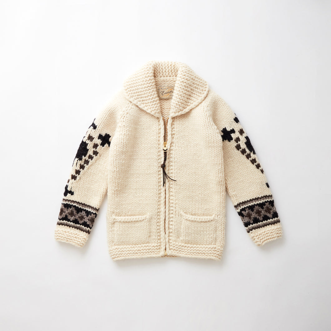 e & c.66 Cross Zip Up Sweater (Ivory)