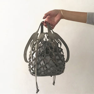 [Restock] multi-way mesh bag mini [Mocha (Gray Beige) x Light Gray Beige]