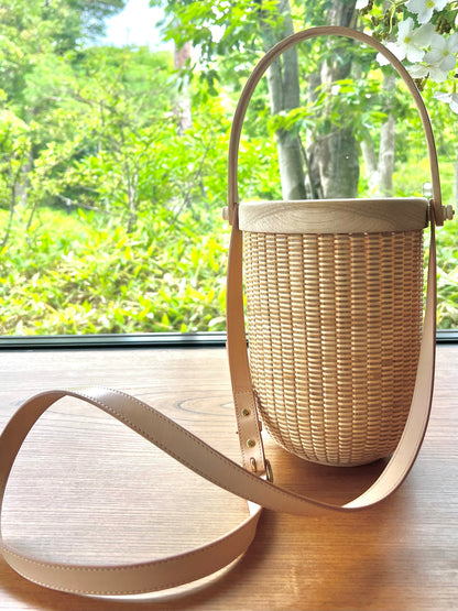 【By Order】Nantucket Open  Basket With Strap〈OAK〉