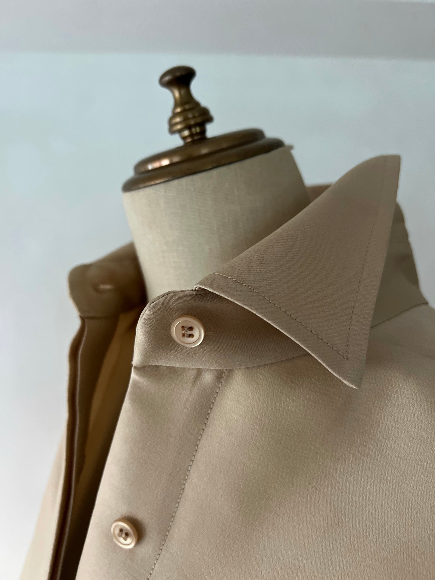 【Limited Stock】 Double Cloth Organdie Shirt Dress Coats