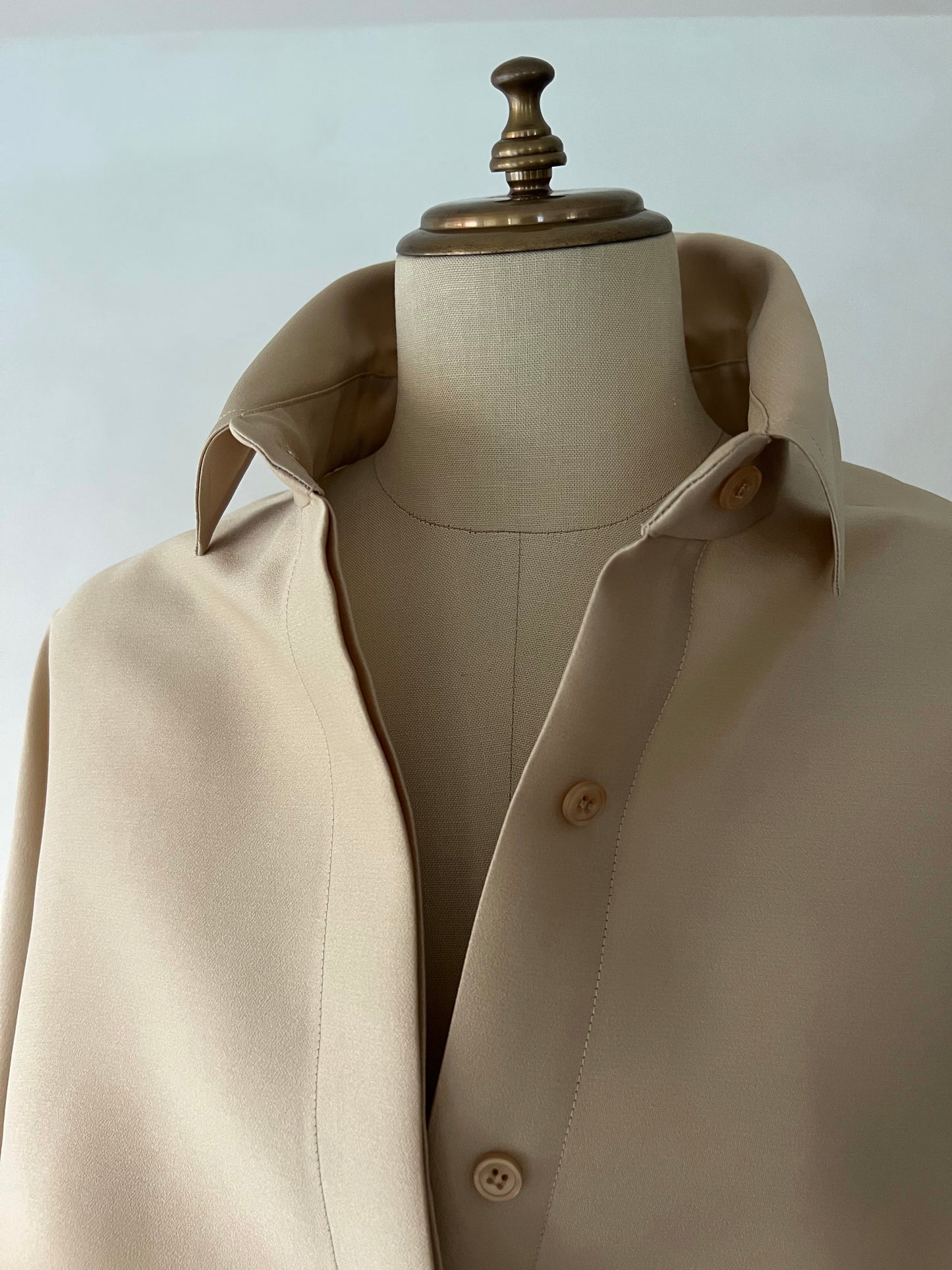 【Limited Stock】 Double Cloth Organdie Shirt Dress Coats