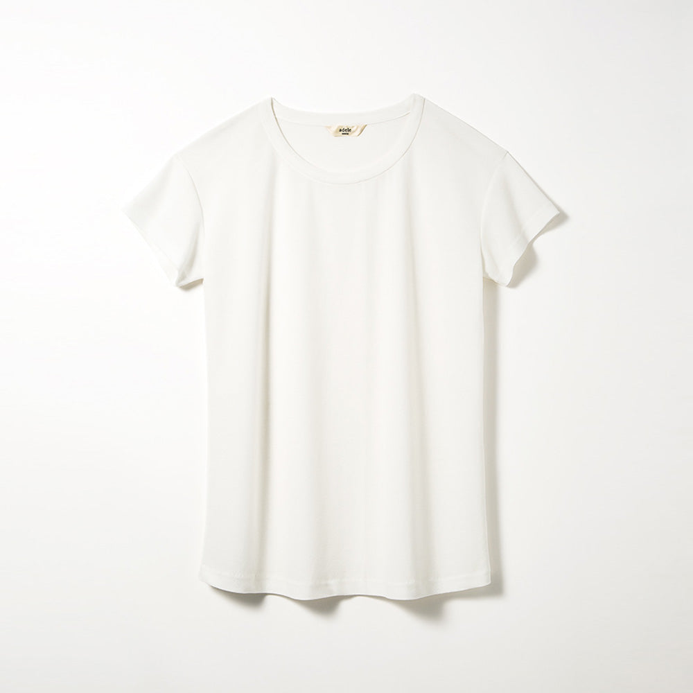Crew Neck T-shirts with Pockets (Off-white)