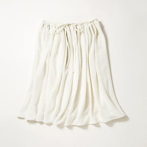 *ラスト1点　Knee Length Flared Skirt (Off-White)
