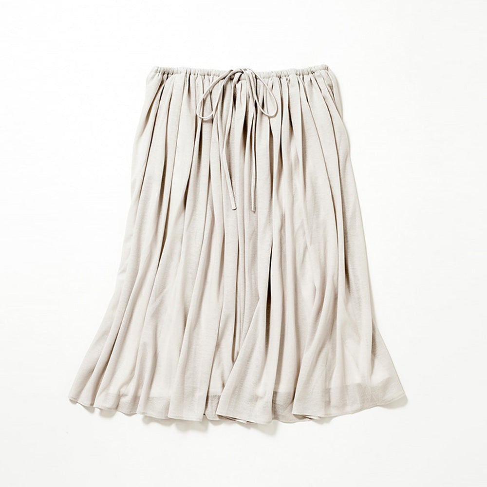Medium Length Flared Skirt (Pale Gray)